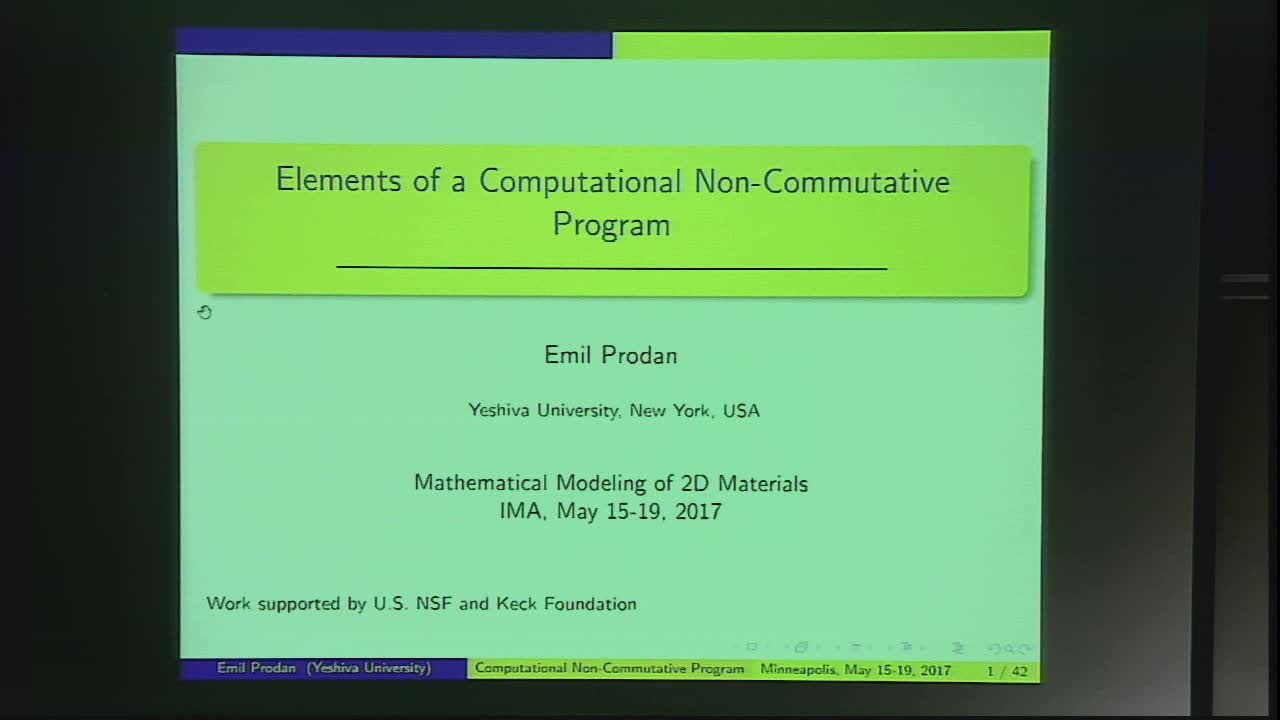 Elements of a Computational Program in Non-Commutative Geometry Thumbnail