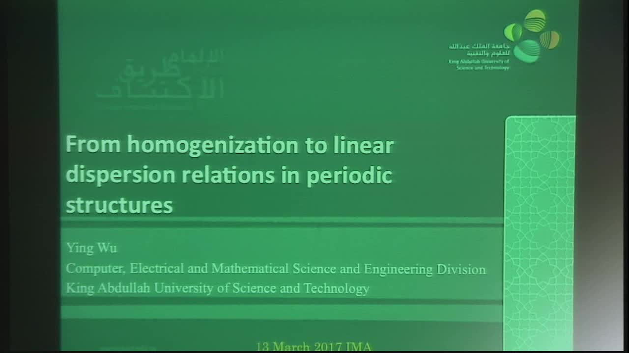 From Homogenization to Linear Dispersion Relations in Periodic Structures Thumbnail