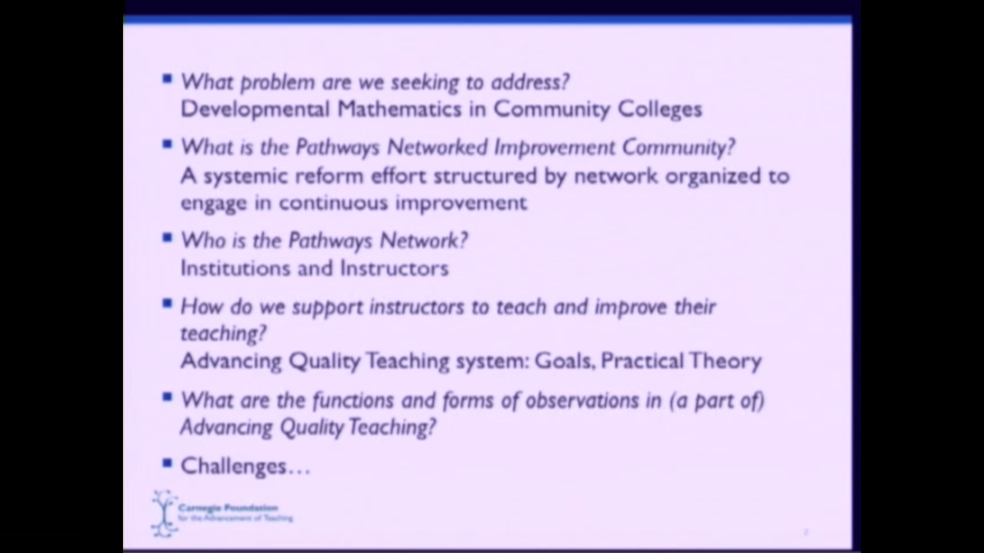 Parallel session 2.a: Advancing quality teaching: Using video to support professional development in the Community College Pathways network Thumbnail