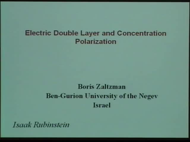 Electric double layer and concentration polarization Thumbnail