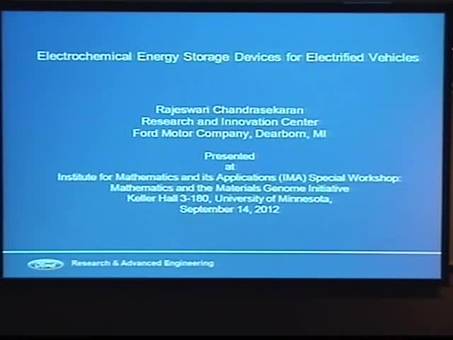 Electrochemical Energy Storage Devices for Electrified Vehicles Thumbnail