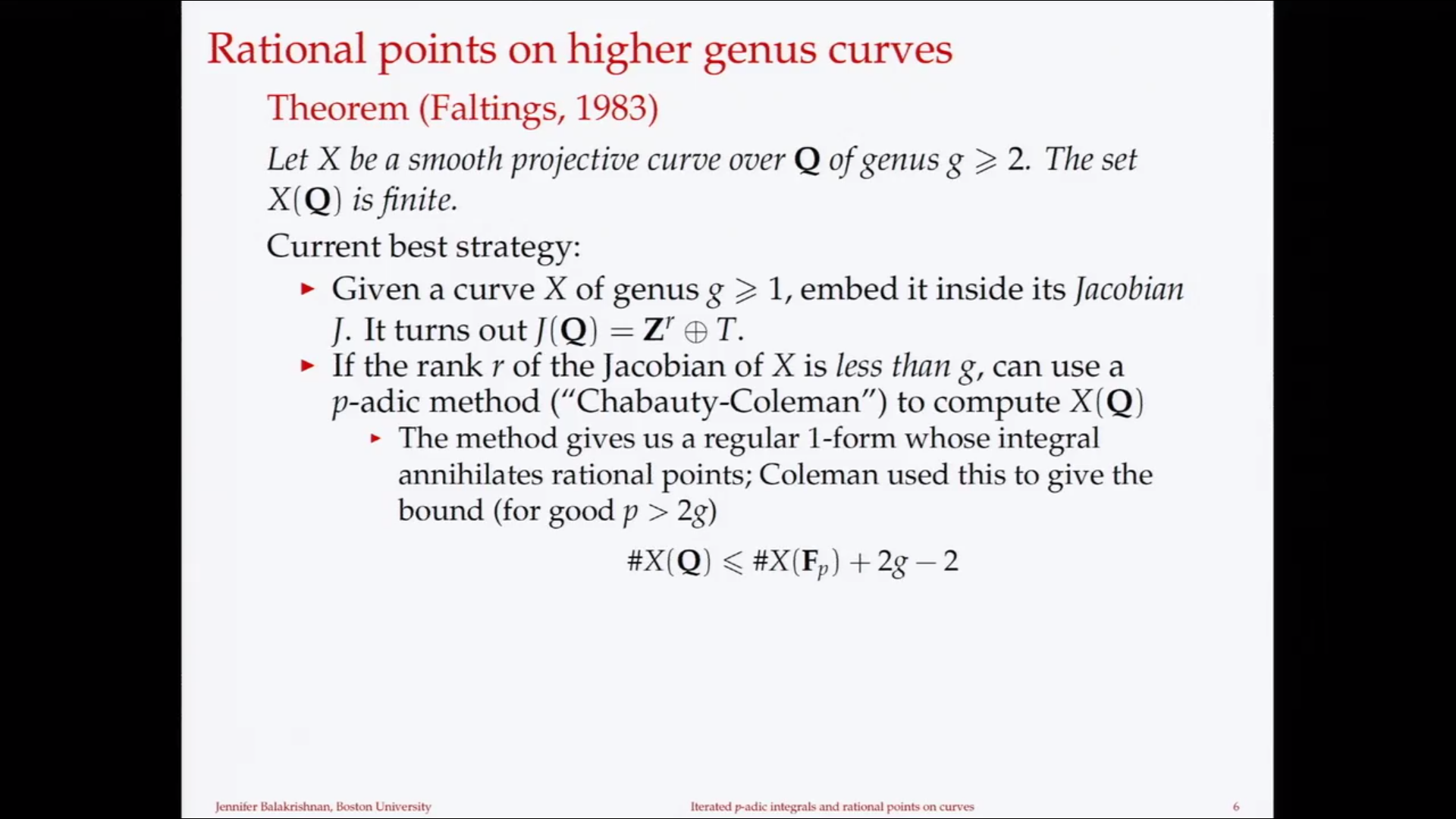 Iterated p-adic integrals and rational points on curves Thumbnail