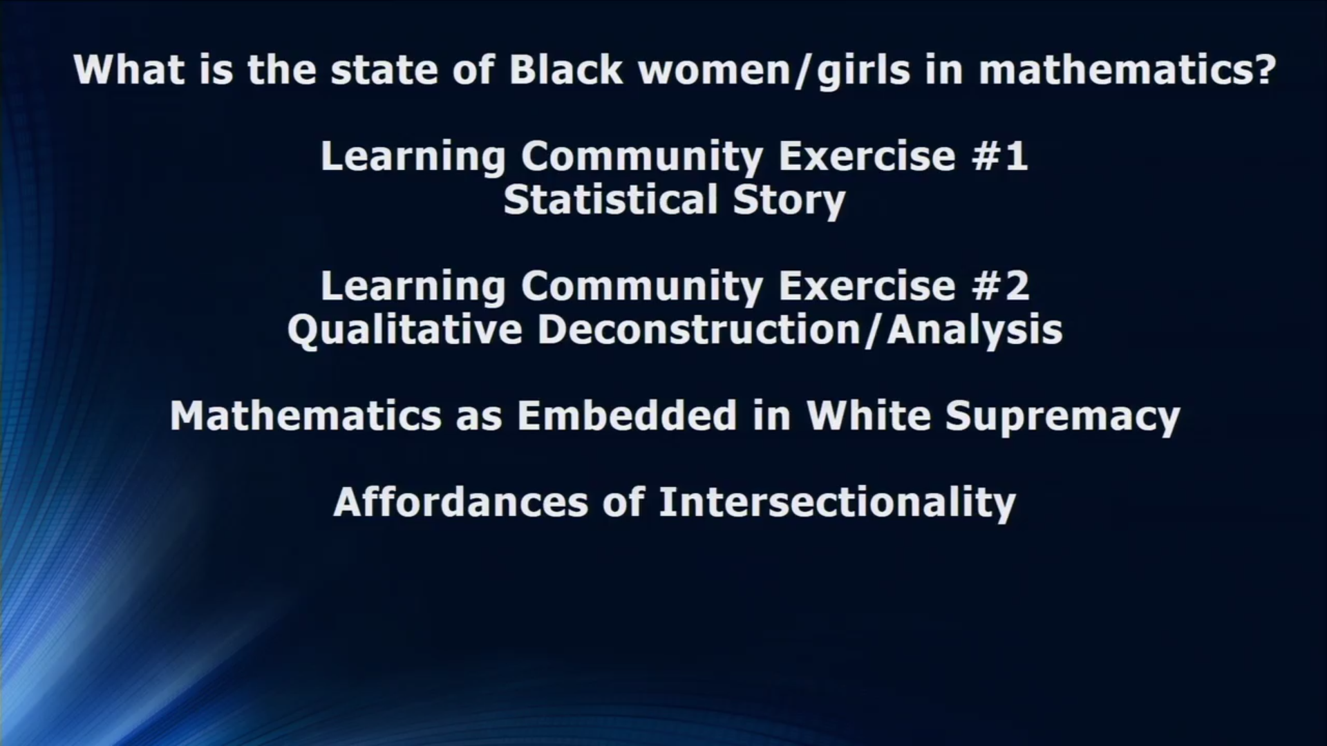 Plenary Presentation: I DO (NOT) Belong: Experiences of Black Women and Girls in Mathematics Education Thumbnail