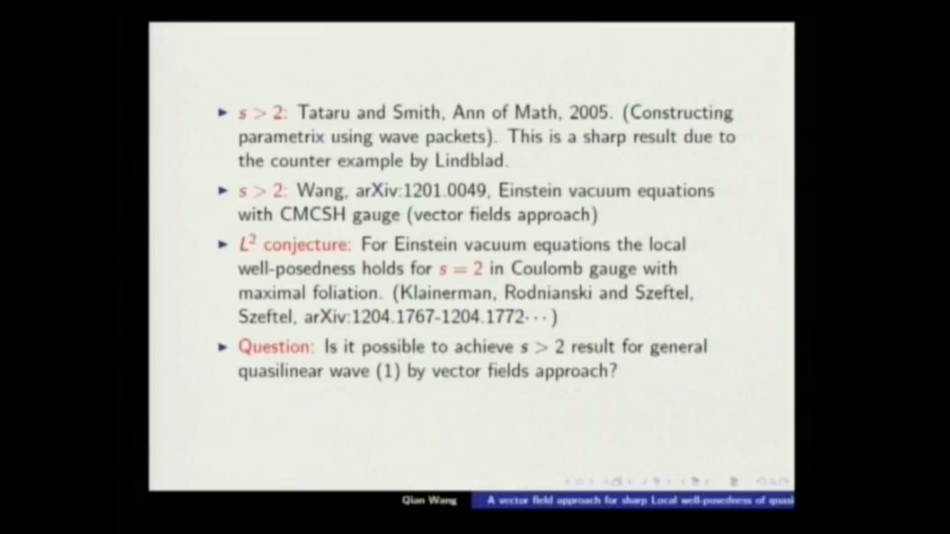 A vector field approach for sharp local well-posedness of quasiliner wave equations Thumbnail