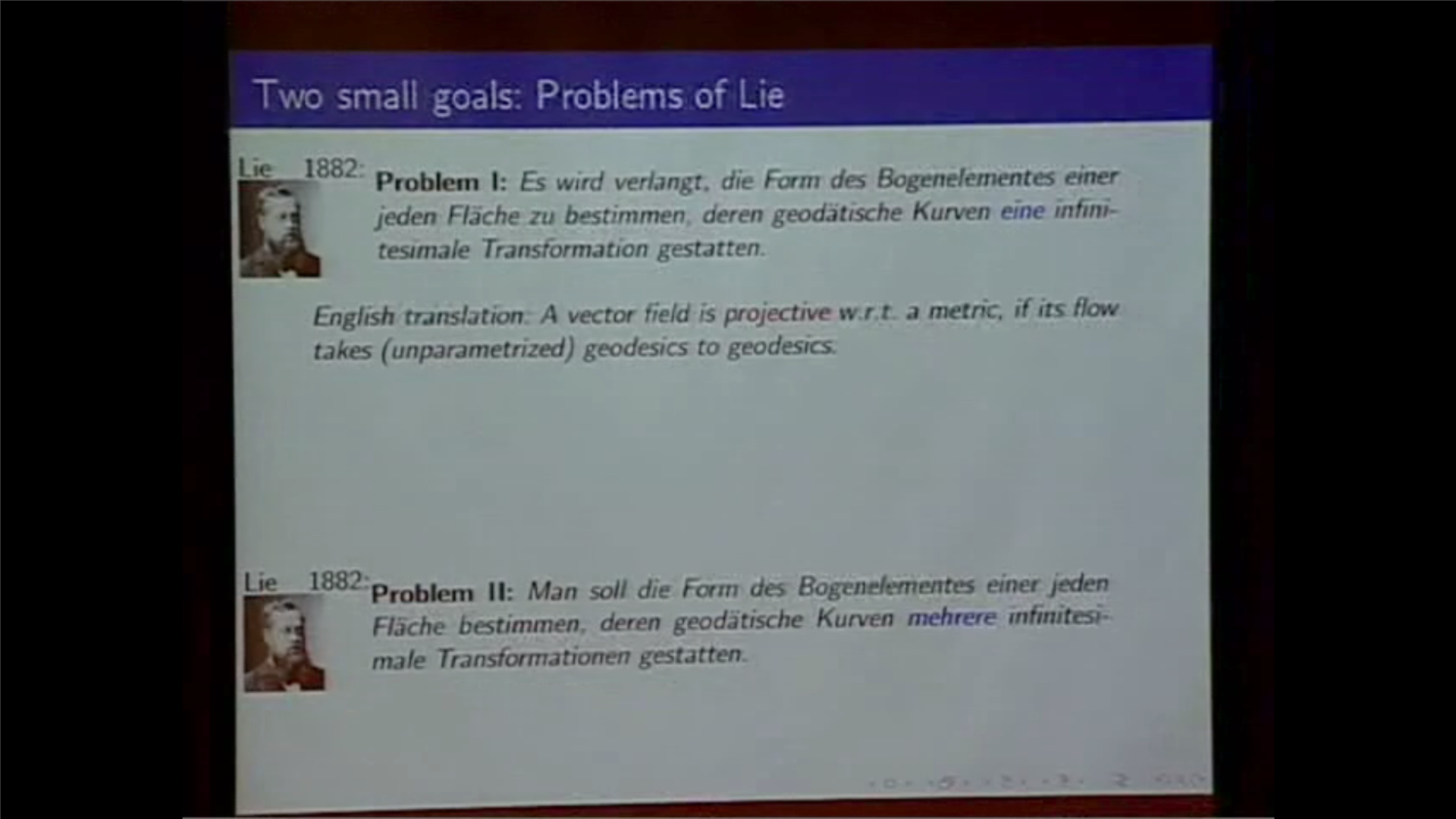 Integrals quadratic in velocities and solution of two problems of Sophus Lie Thumbnail