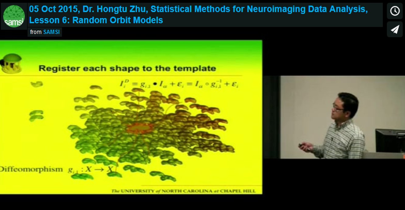 CCNS Fall Course: Hongtu Zhu - Statistical Methods for Neuroimaging Data Analysis, Lesson 6; Random Orbit Models Thumbnail