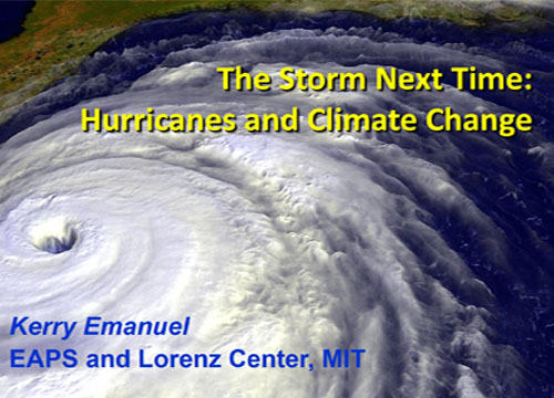 SAMSI Public Lecture, The Storm Next Time: Hurricanes and Climate Change - Dr. Kerry Emanuel, Oct 9, 2017 Thumbnail