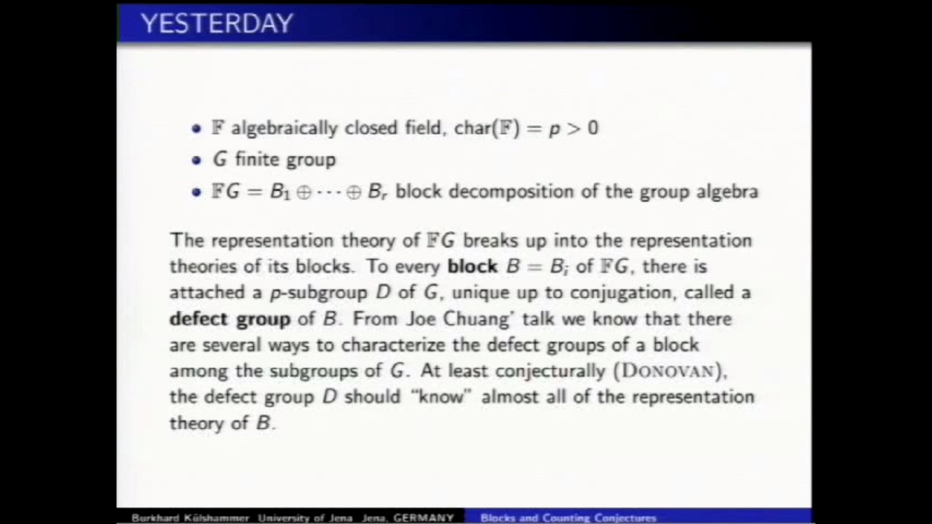 Blocks and Counting Conjectures, 2 Thumbnail