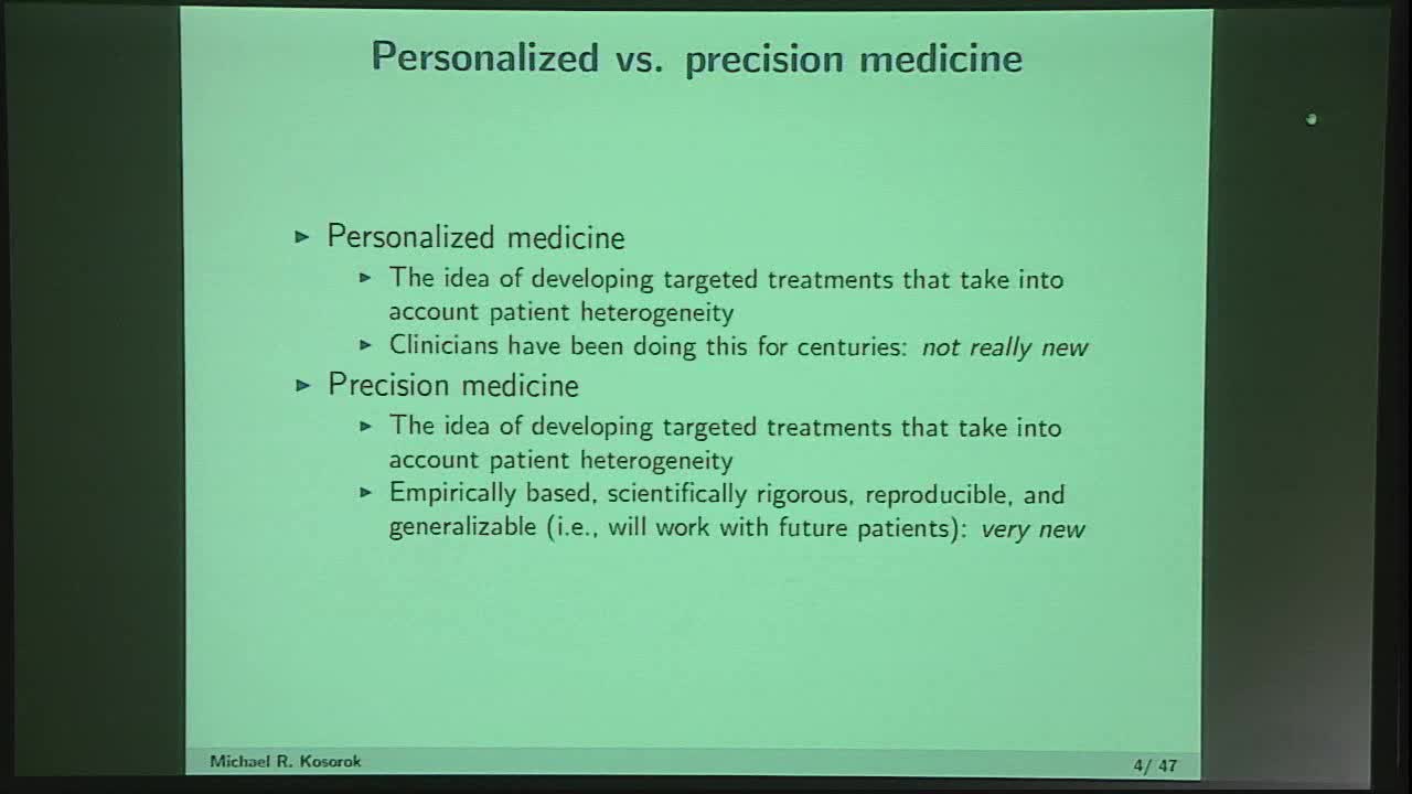 Keynote: Recent advances in outcome weighted learning for precision medicine Thumbnail