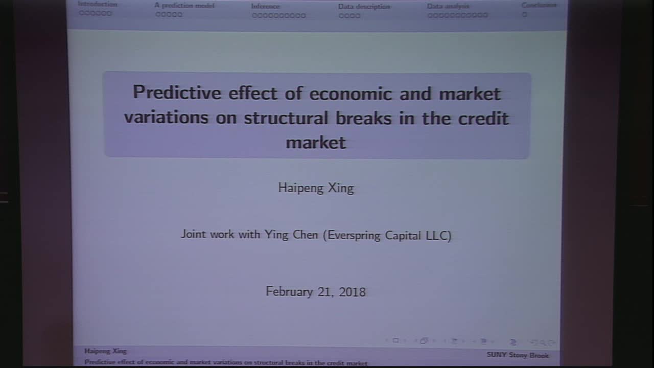 Predictive effect of economic and market variations on structural breaks  in credit market Thumbnail