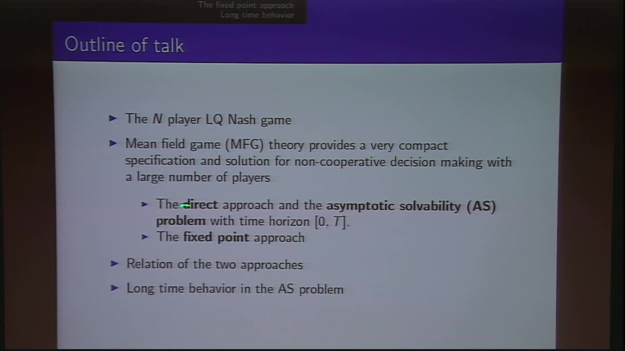 Linear Quadratic Mean Field Games: Asymptotic solvability and the fixed point approach Thumbnail