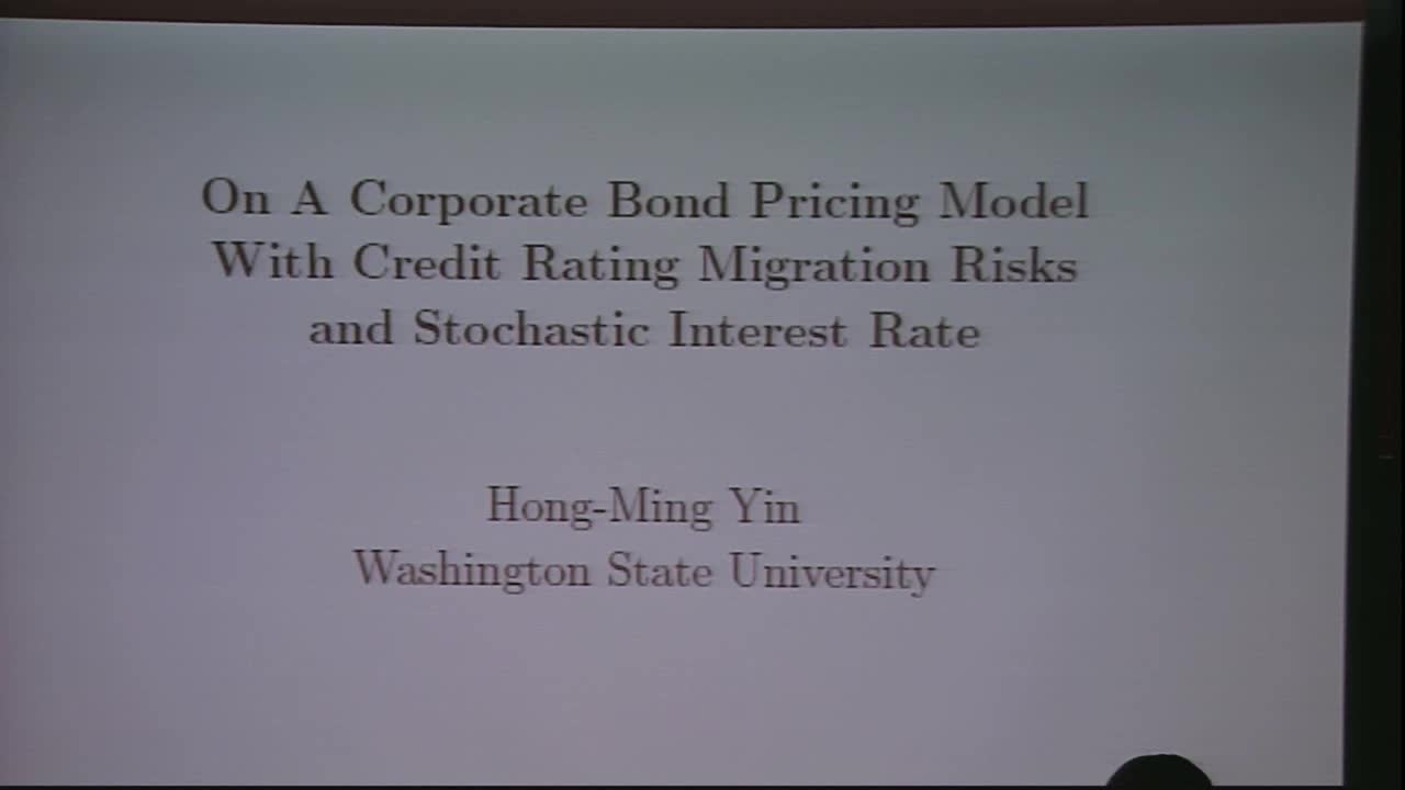 On A Corporate Bond Pricing Model With Credit Rating Migration Risks and Stochastic Interest Rate  Thumbnail