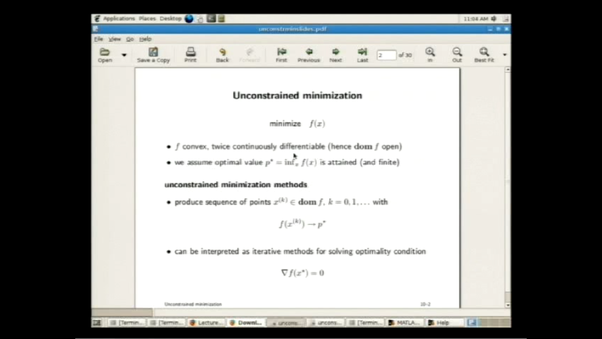 Continuous Optimization and Applications: Graduate Course - Lecture 21 Thumbnail