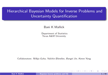 Hierarchical Bayesian Models for Inverse Problems and Uncertainty Quantification Thumbnail