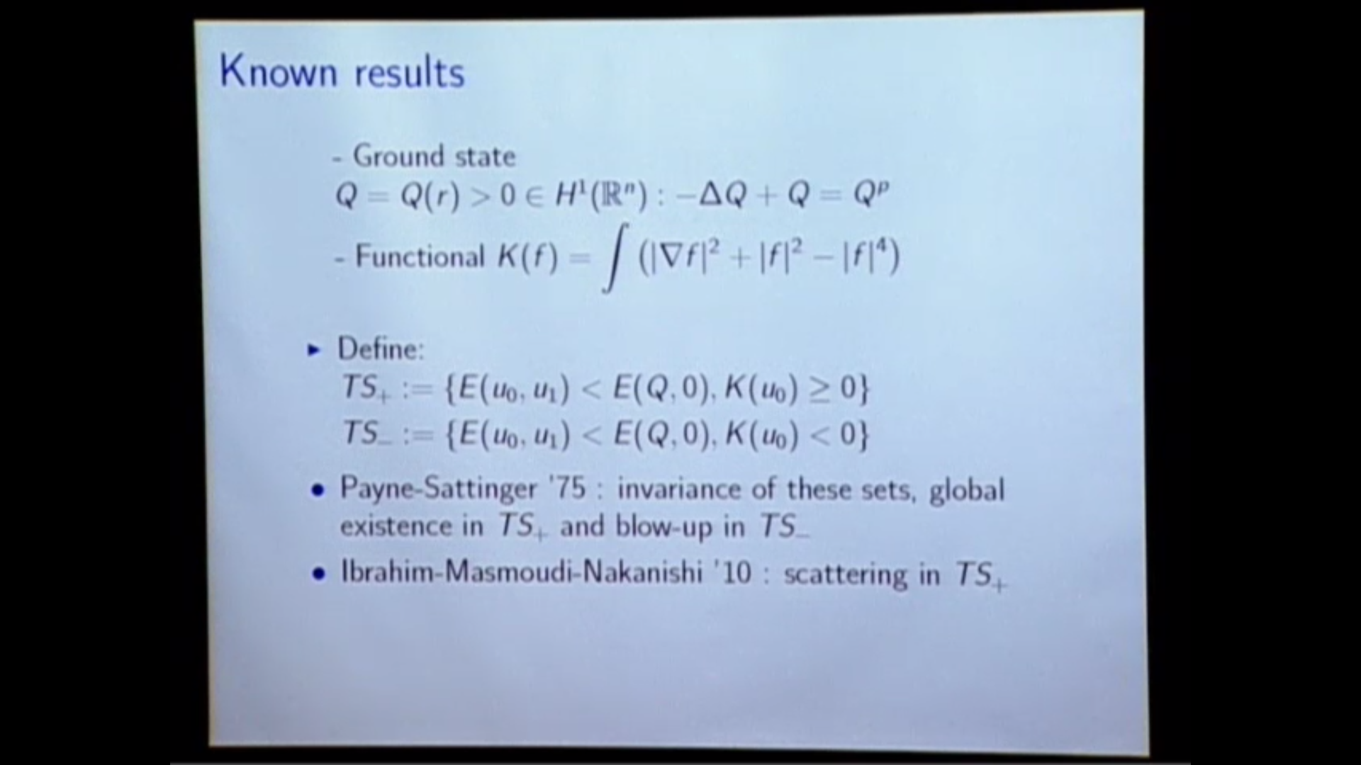 Blow-up and scattering in the focusing dispersive equations. Thumbnail