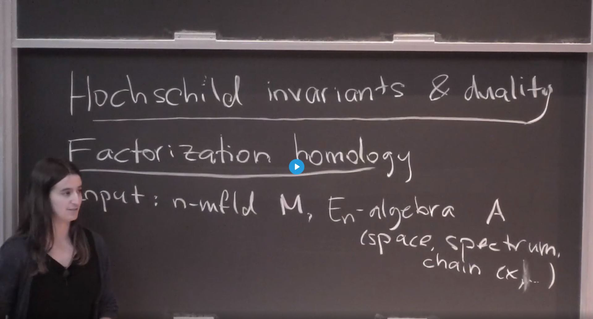 Connections For Women: Derived Algebraic Geometry, Birational Geometry And Moduli Spaces - 20 Minute Talks (Inbar Klang) Thumbnail